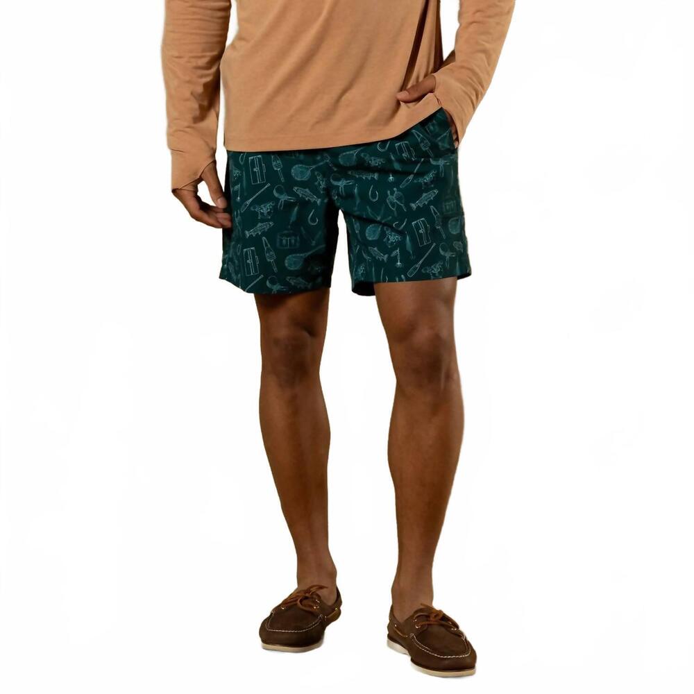 NEW DUCK HEAD print sailport swim short in midnight teal